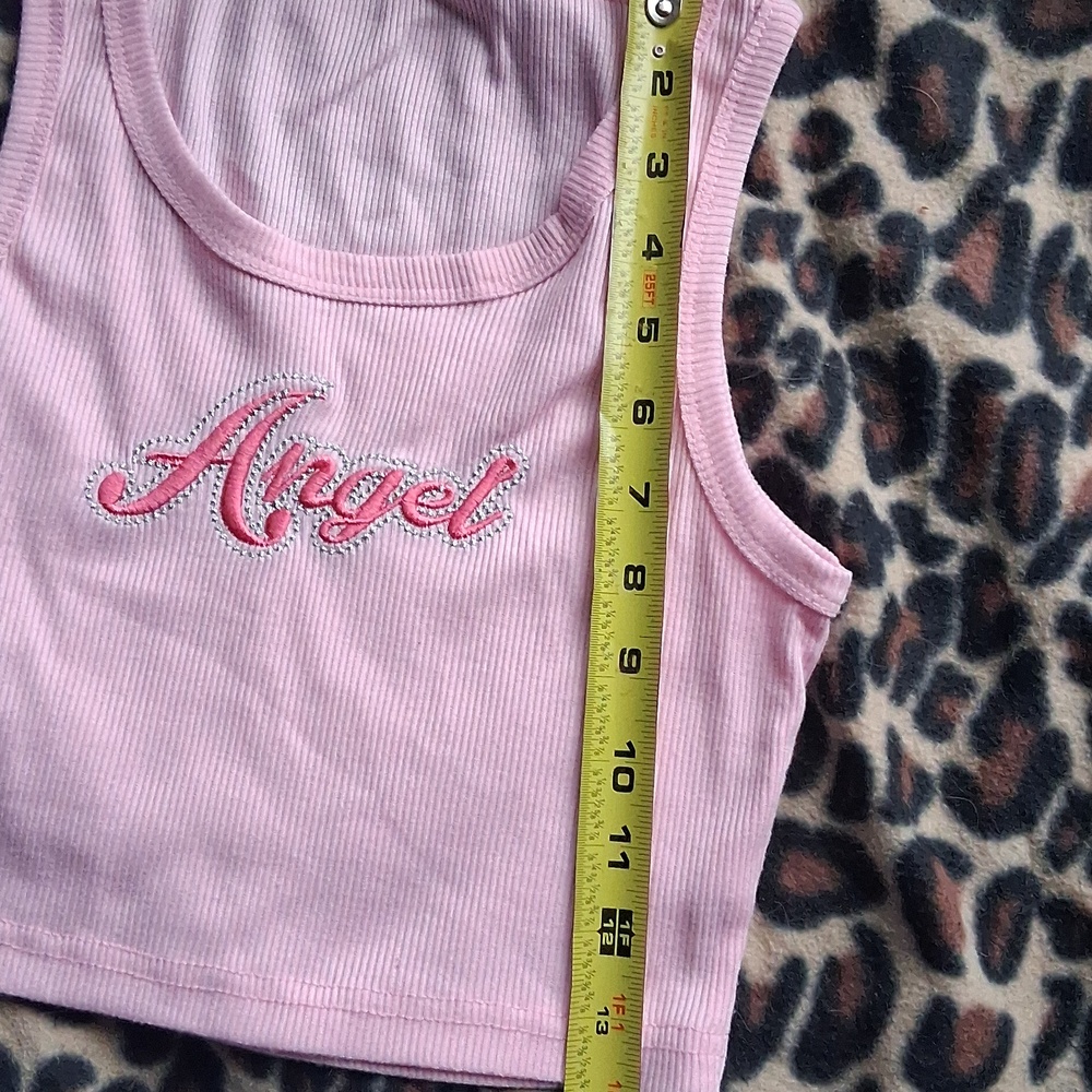 Pink Angel Crop Tank - Picture 3 of 3